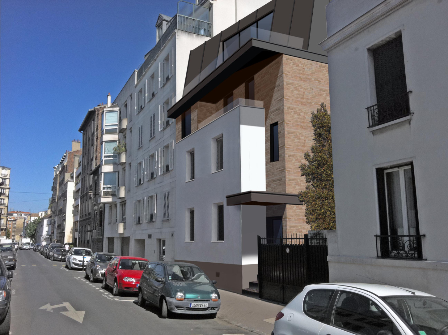 Maison de ville à Boulogne par : Cadre Architecteurs, travaux réalisés en 2011